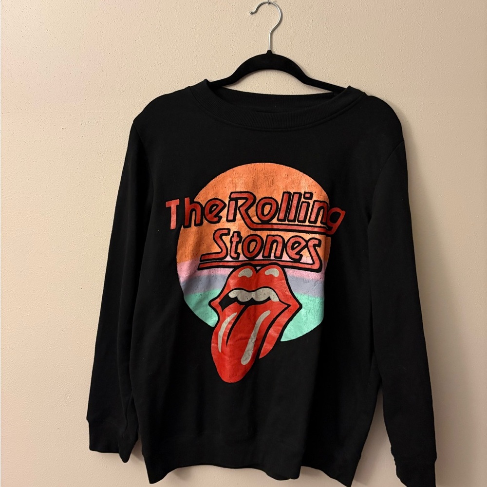 The Rolling Stones Black Cotton-Blend Shirt women large
